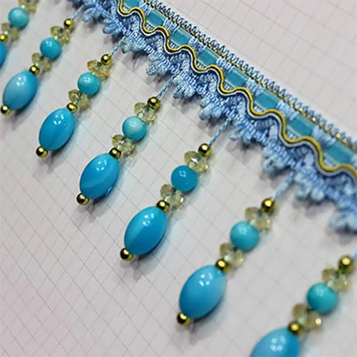 2 YARDS / Junsone Beaded Tassel Fringe Trim