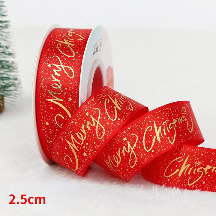 5 Yards / Polyester Printed Christmas Decoration Ribbon