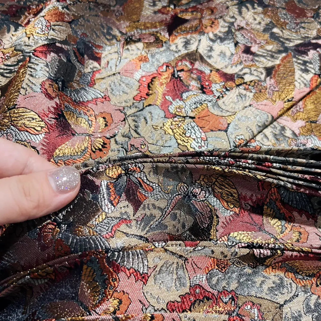 Lendor Leaf Butterfly Woven Brocade Fabric