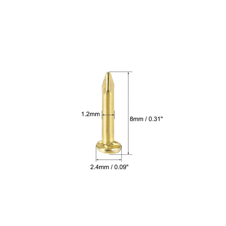 500pc Mini 1.2mm Antique Brass Steel Nails