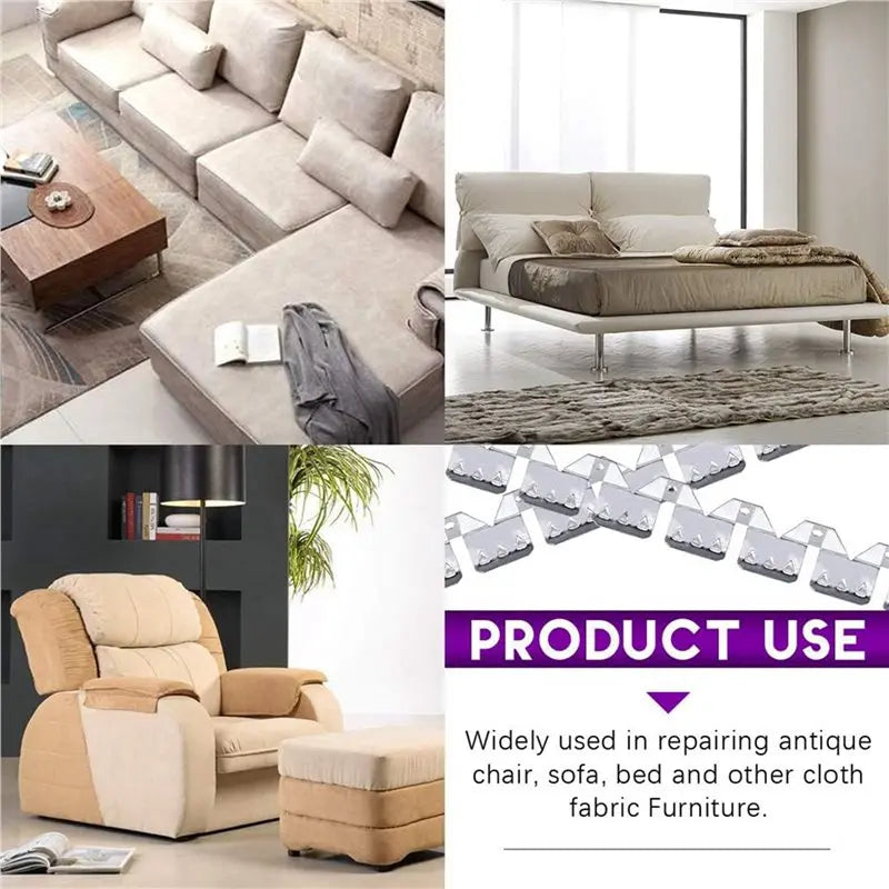 2pc Tack Strip Three Tooth Upholstery Curve Ease Grips