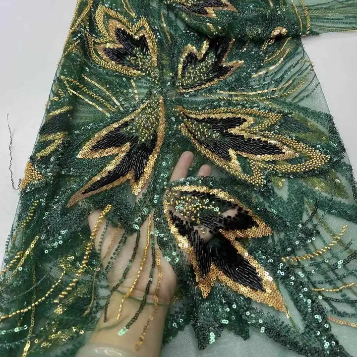 5 YARDS / 10 COLORS / Ornexa Beaded Embroidery Bridal Mesh Lace Fabric