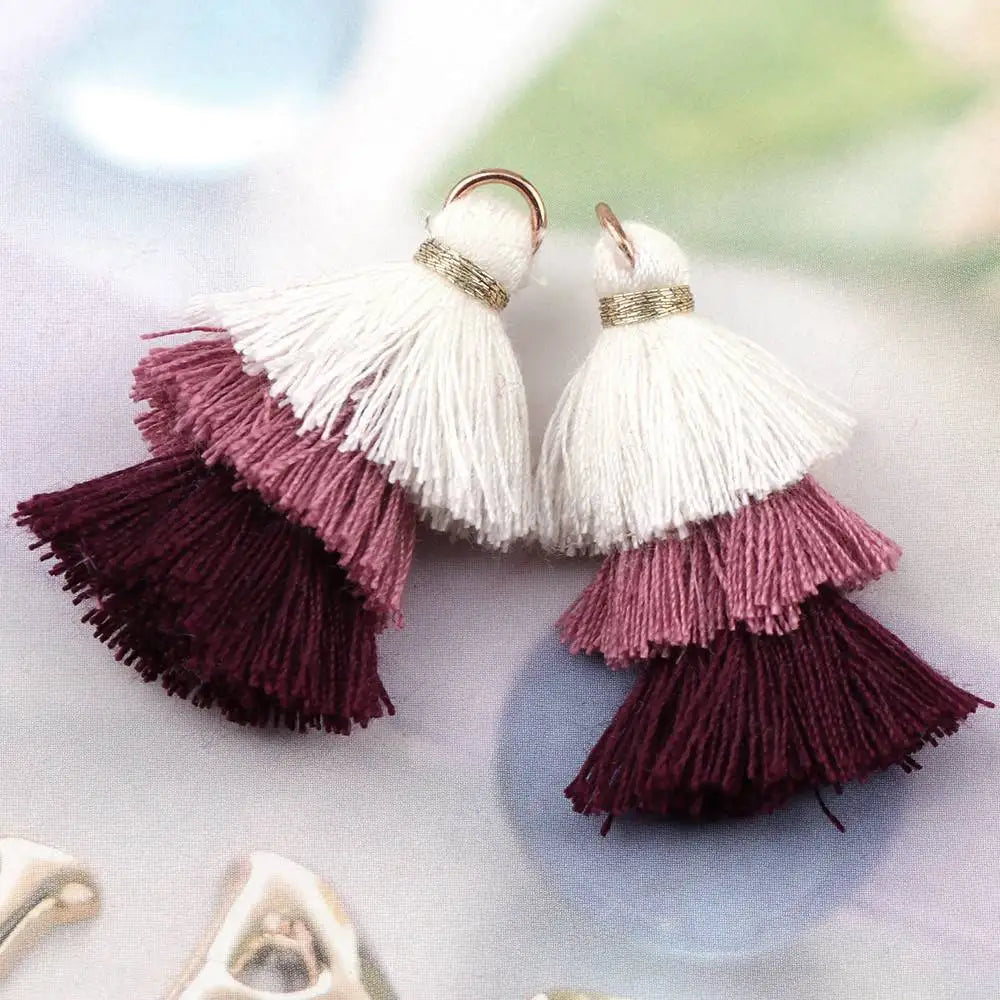 6 PC Fleuri Layered Key Tassels