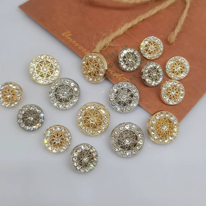 6 PC / Amy Rhinestone Buttons