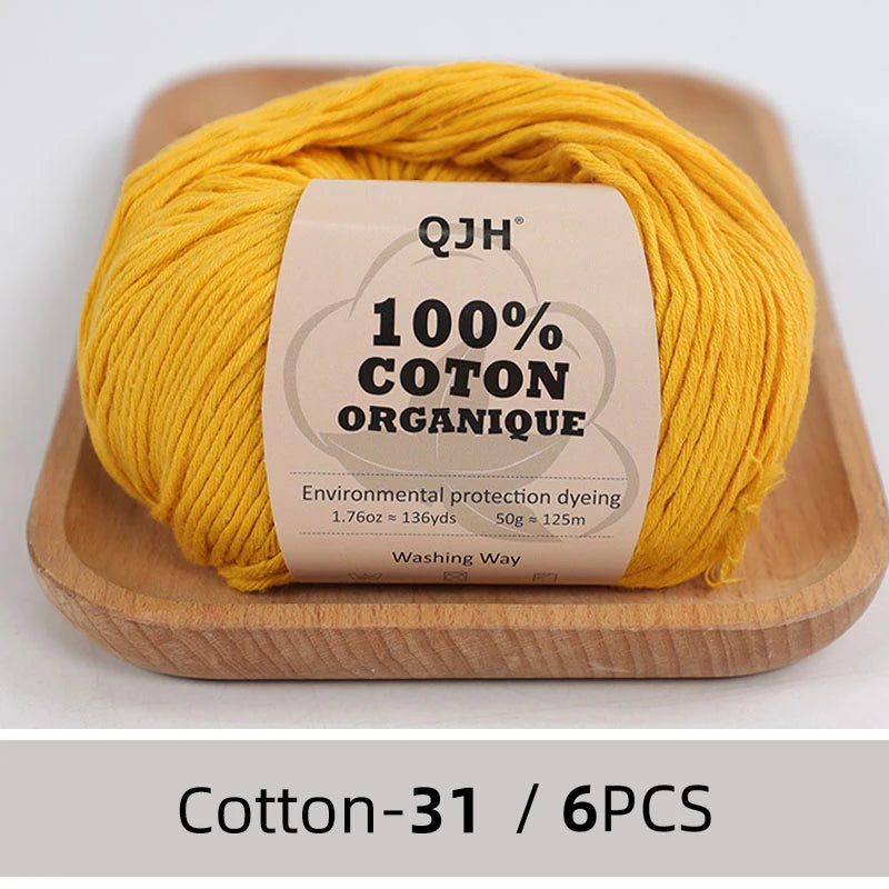 6 PC / 100% Cotton Summer Soft Yarn