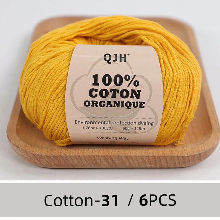 6 PC / 100% Egyptian Cotton Summer Soft Yarn