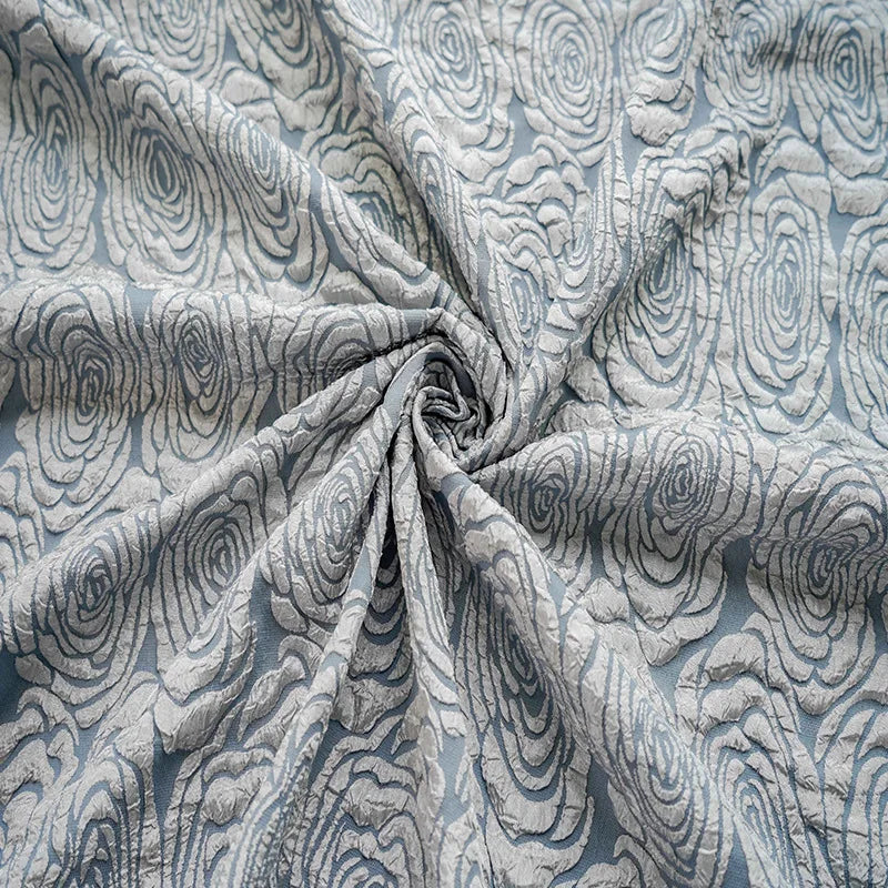 Pokeo Rose Embossed Elastic Jacquard Brocade Fabric