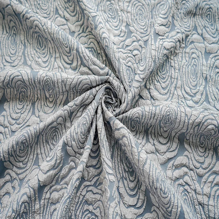 Pokeo Rose Embossed Elastic Jacquard Brocade Fabric