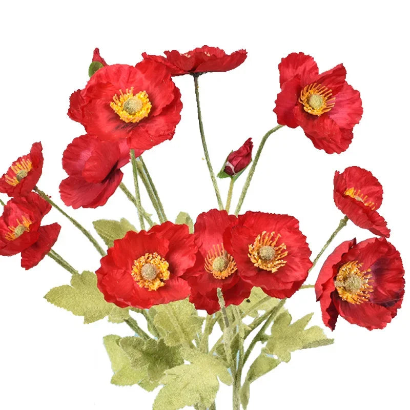 Orange Poppies Faux Flower