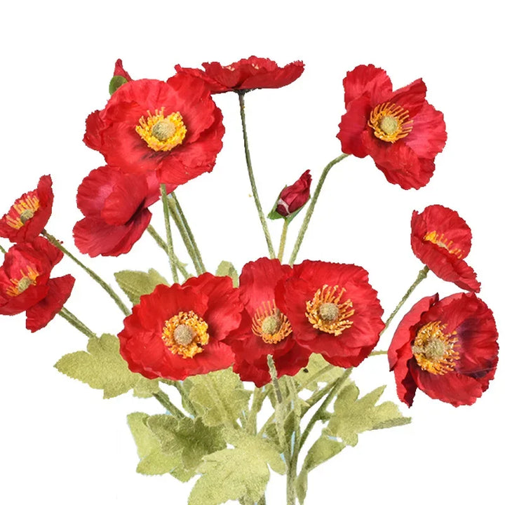 Orange Poppies Faux Flower