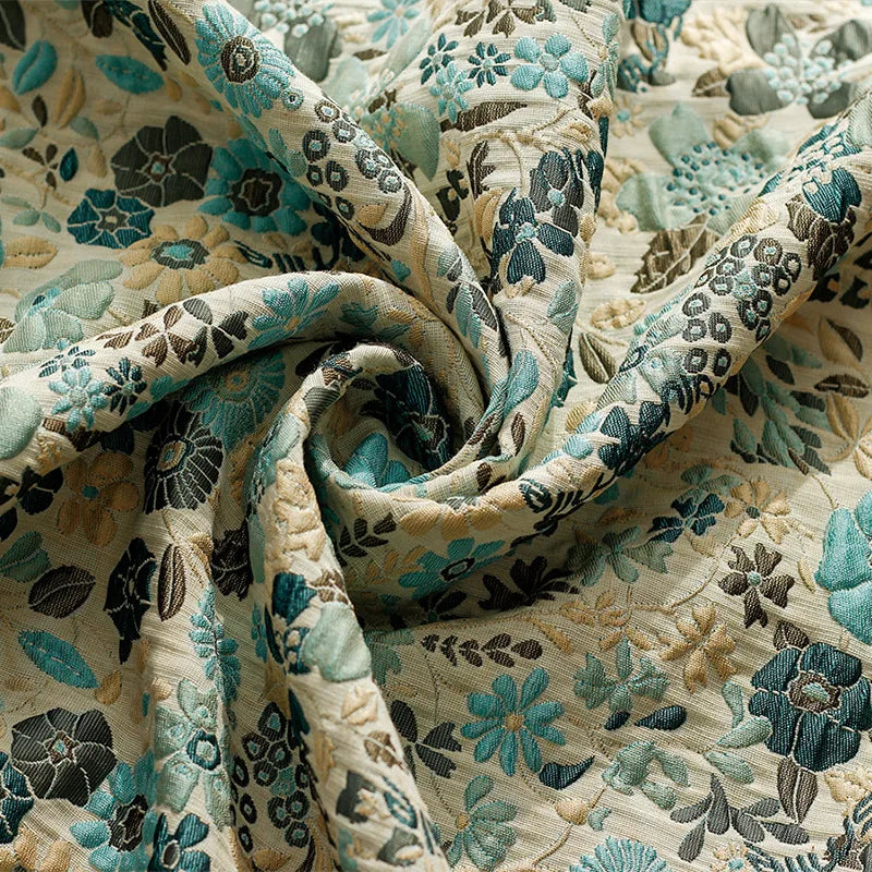 Sona Floral Yarn Dyed Embossed Jacquard Fabric