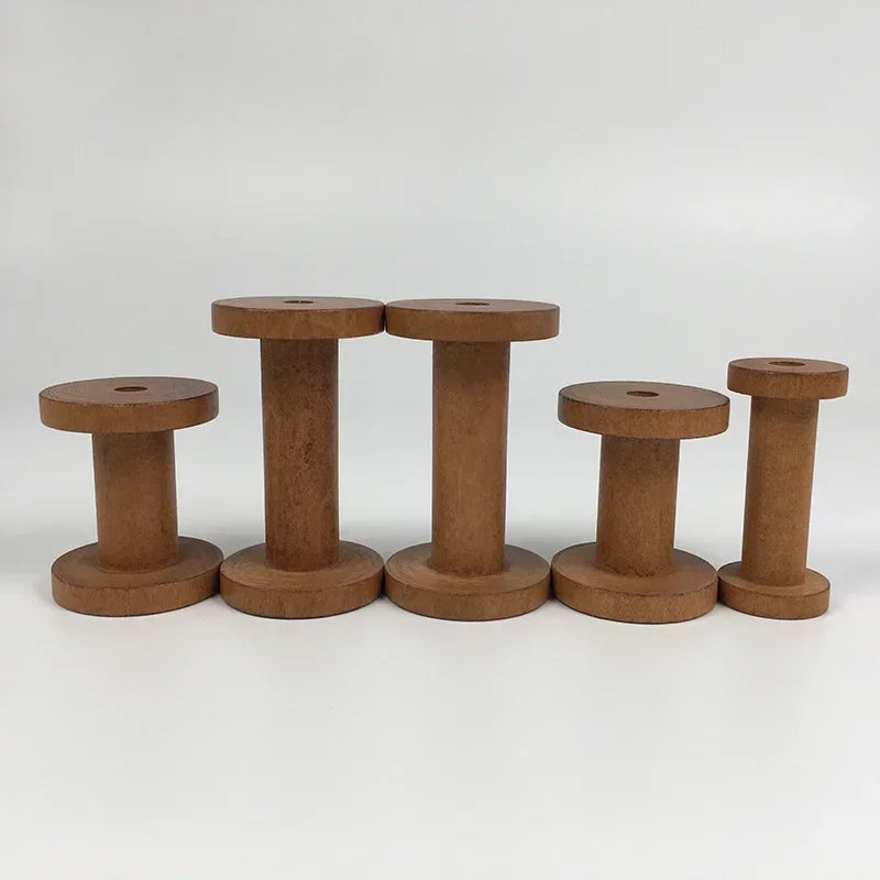 Big Wood Empty Bobbin Spools For Ribbons and Thread