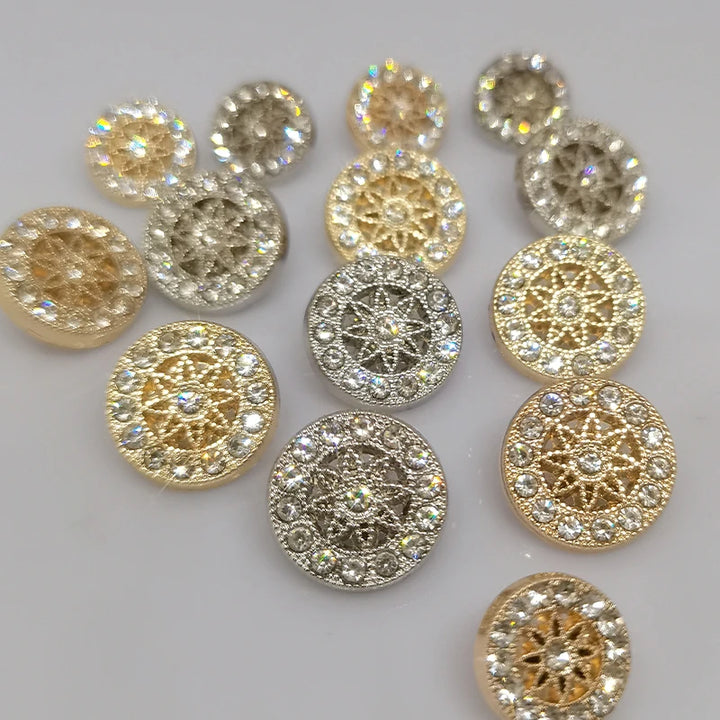 6 PC / Amy Rhinestone Buttons