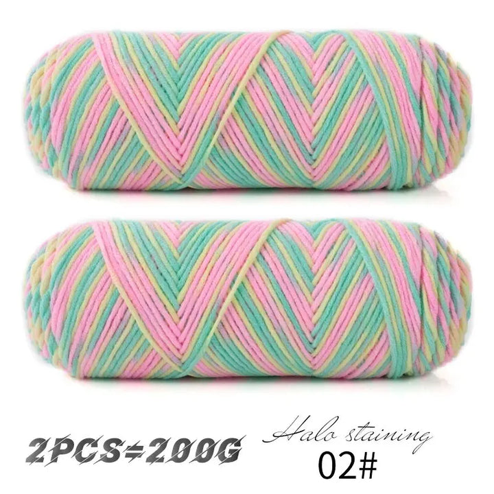 2 PC / Multicolor Acrylic Sweater Yarn