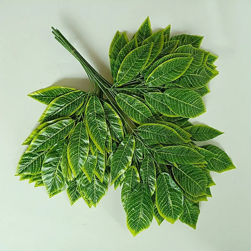12pc Nuvola Artificial Banyan Leaf Leaves