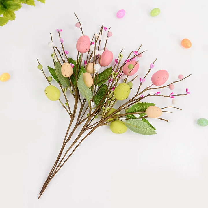 Artificial Easter Painted Eggs Flower Bouquet