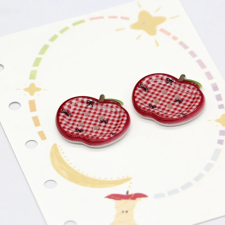 Totson 25mm Cute Fruit Shape Plastic Button - 10 PC