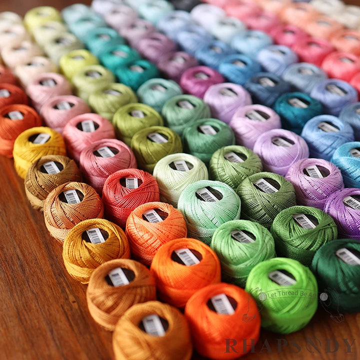 12 Roll / 100% Egyptian Cotton Crochet Thread Set