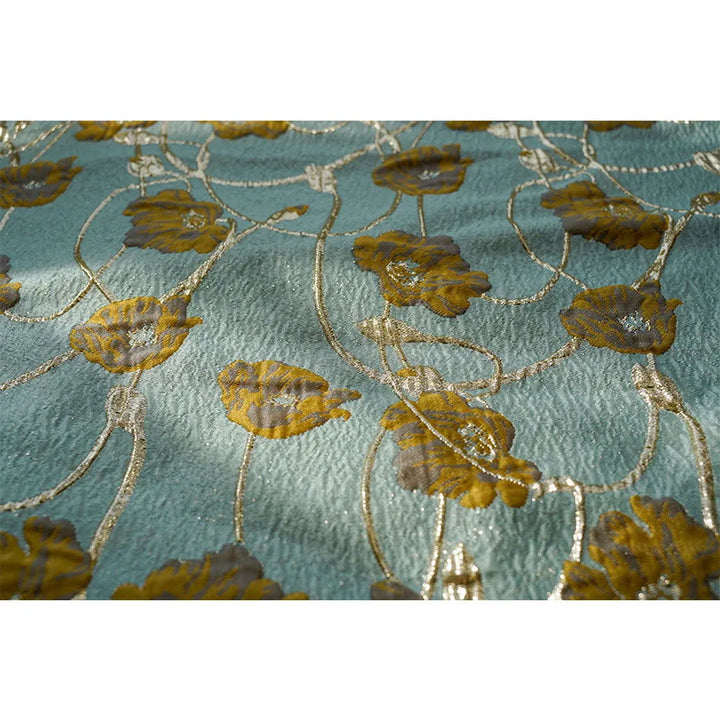 Janssens Lake Green 3D Jacquard Fabric