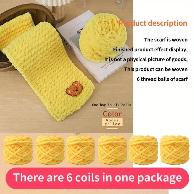 6 PC / Thread Thick Yarn Ball Set