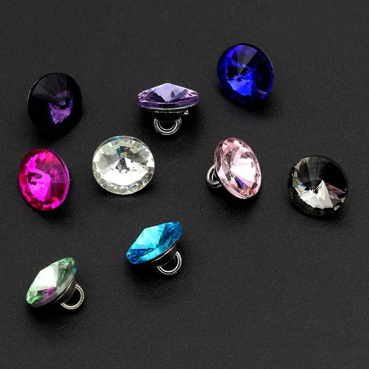 Vainoe 10mm Small Rhinestone Button - 10 PC