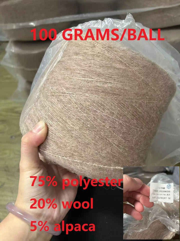 250g Ball Rainbow Faux Mohair Yarn
