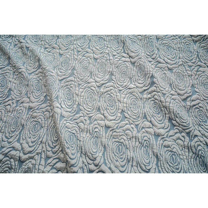 Pokeo Rose Embossed Elastic Jacquard Brocade Fabric