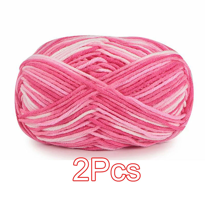 2PC / Tie-dye Crochet Yarn