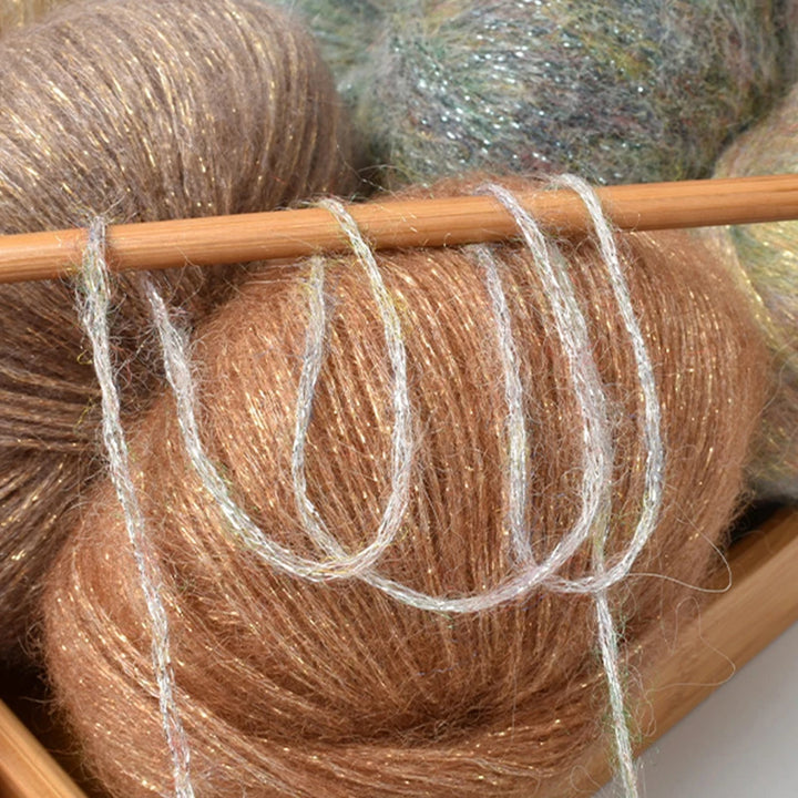 25g Golden Sequin Crochet Yarn