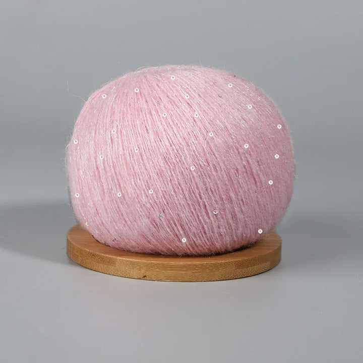 50g Lace  Mohair Yarn with Sequins
