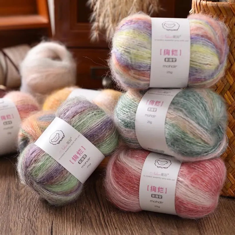 50g Gradient Blended Mohair  Yarn