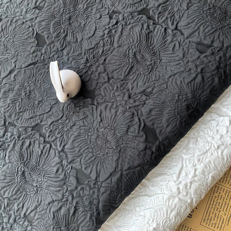 Frey 3D Peony Rose Jacquard Fabric