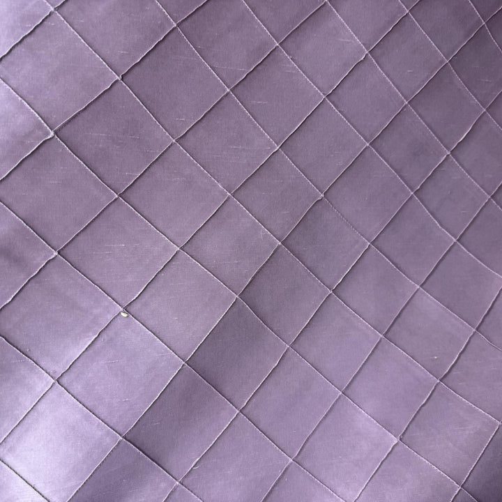 Tirelle Solid Quilted Small Diamond Silk Fabric in Mauve