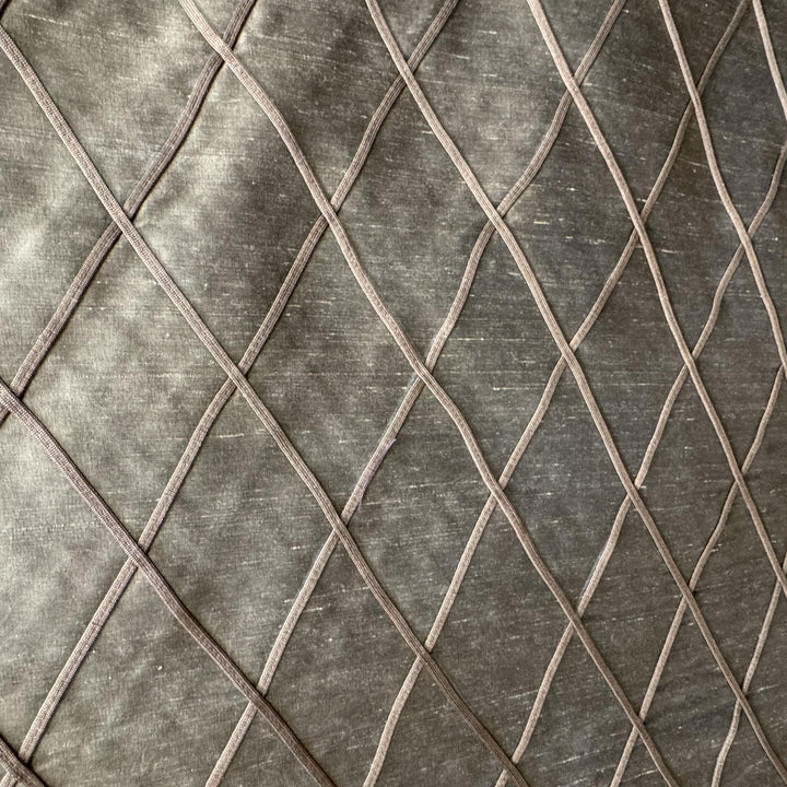 Vallorine Diamond Geometric Silk Fabric in Toffee