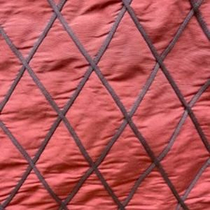 Vallorine Diamond Geometric Silk Fabric in Sienna