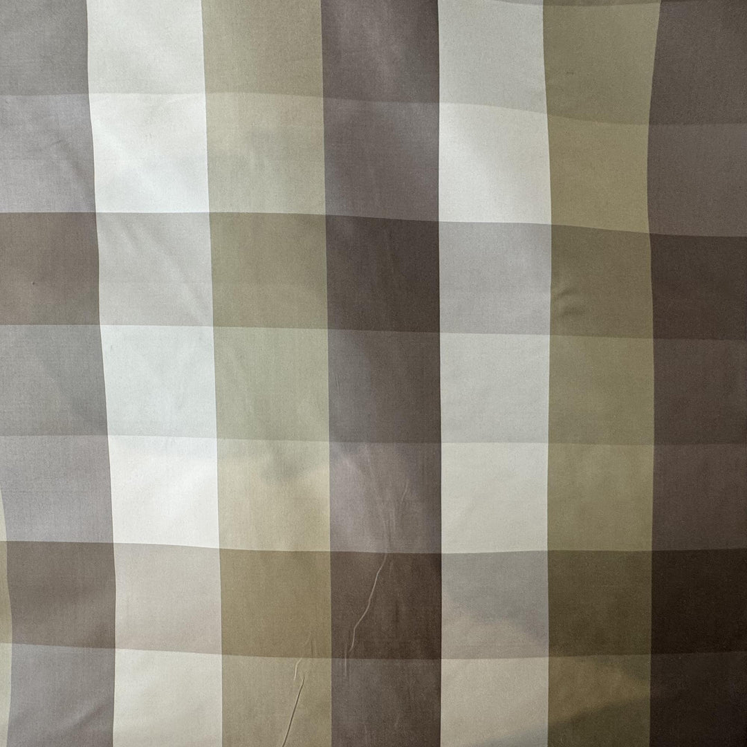 Wesvanne Striped Square Silk Fabric in Taupe