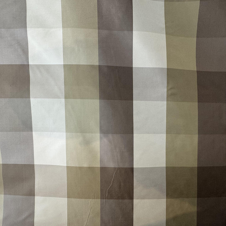 Wesvanne Striped Square Silk Fabric in Taupe