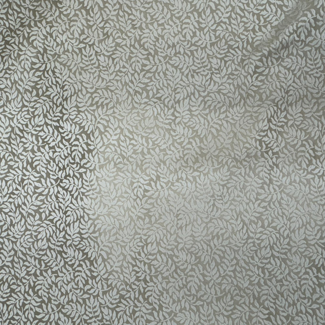 Ysmarelle Tone-on-Tone Jacquard Floral Silk Fabric in Jute