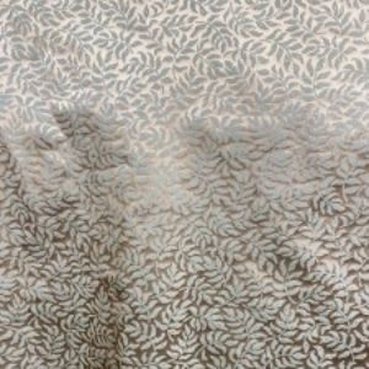 Ysmarelle Tone-on-Tone Jacquard Floral Silk Fabric in Putty