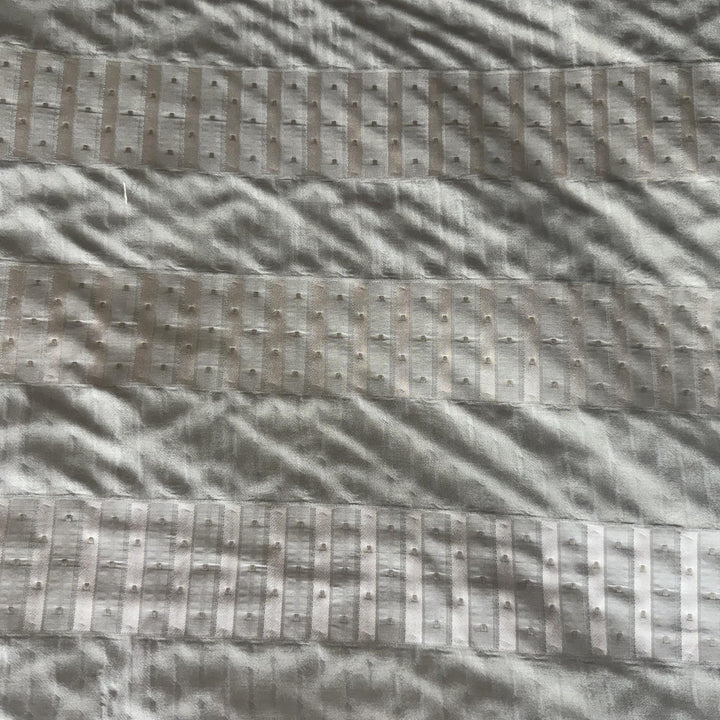 Amirelle Striped Silk Fabric in Sage