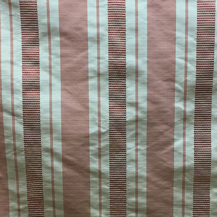 Bravessa Multi-Colored Striped Silk Fabric in Cayenne/Chili