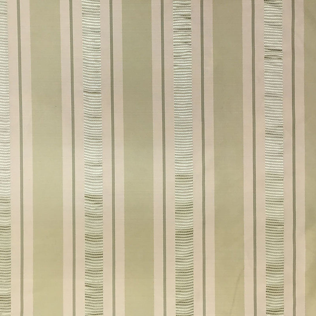 Bravessa Multi-Colored Striped Silk Fabric in Pistachio