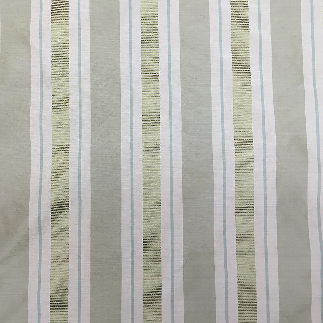 Bravessa Multi-Colored Striped Silk Fabric in Sage