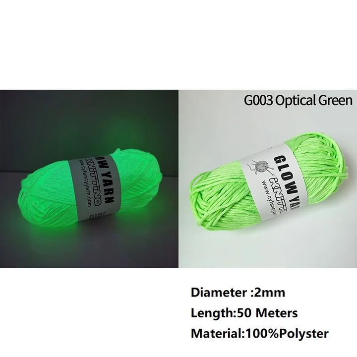 2mm 4mm Luminous Yarn Glow in the Dark Yarn