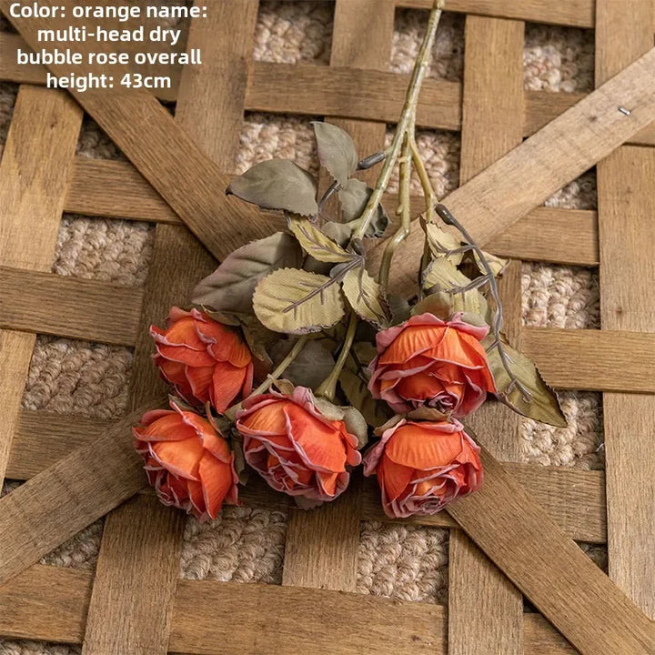 Breeze 43cm 6 Head Bubble Rose Artificial Flower