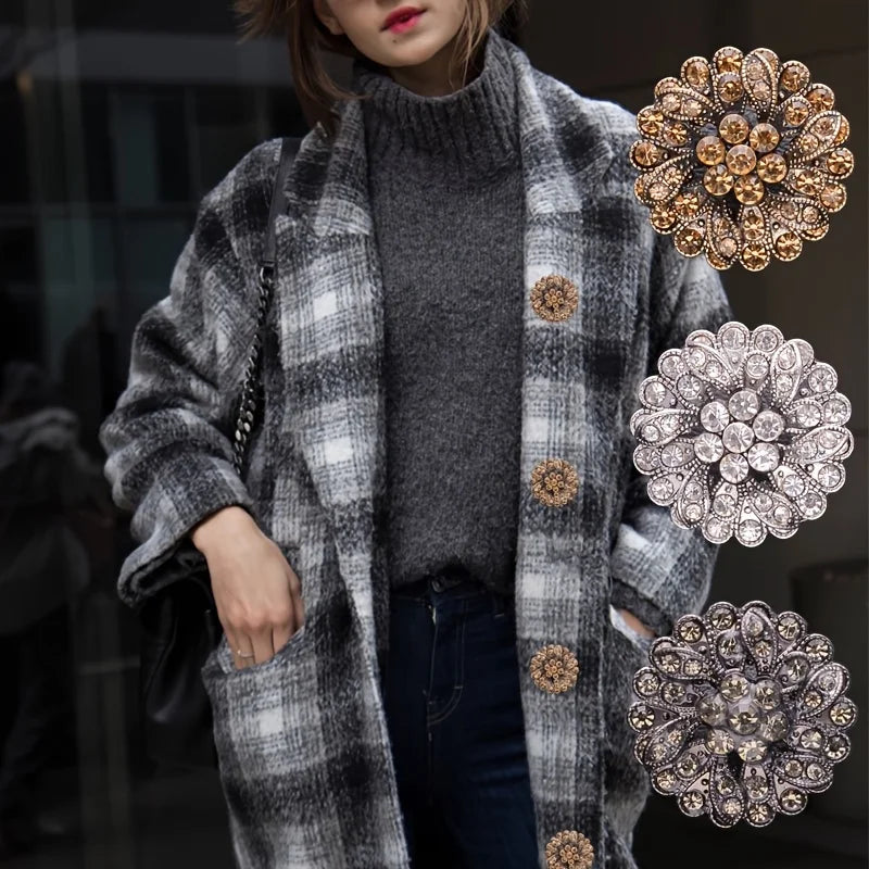 3 PC / Shaio Rhinestone Buttons