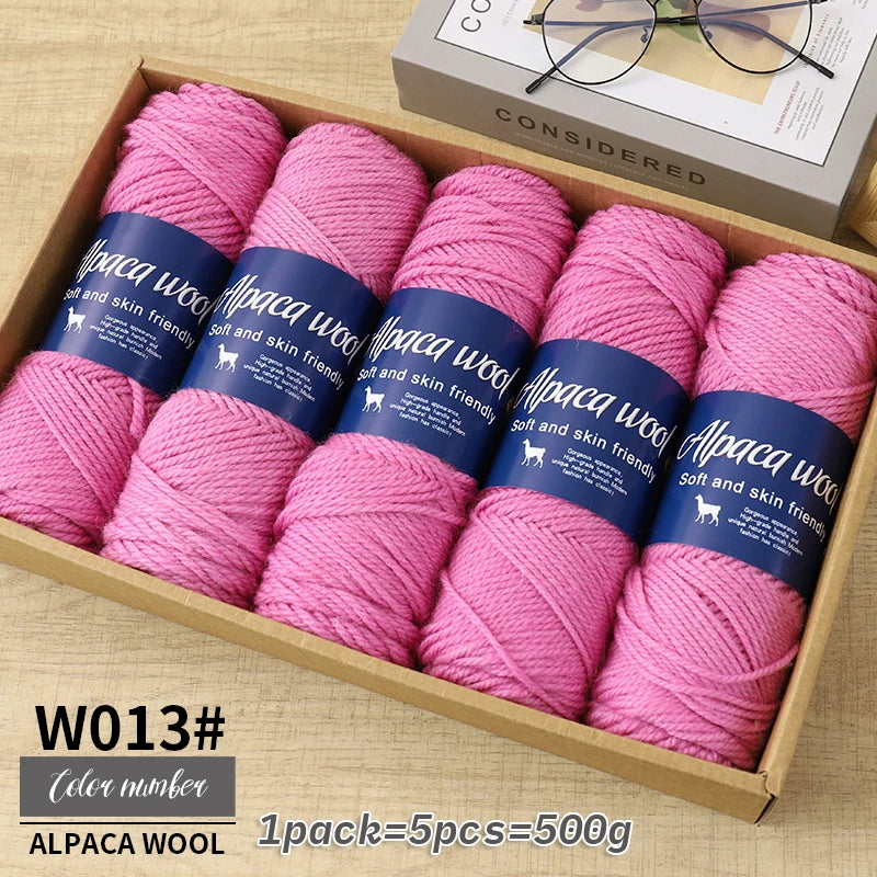 5 PC / Alpaca Wool Coarse Yarn