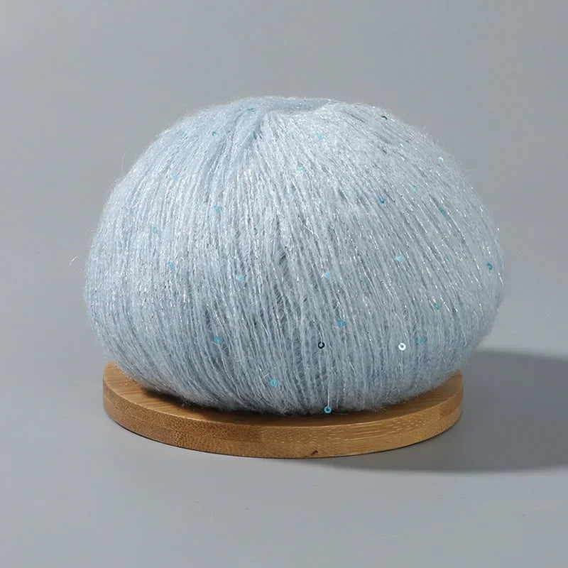 50g Lace  Mohair Yarn with Sequins