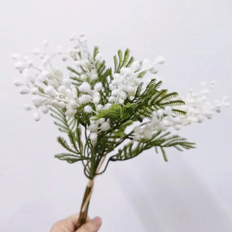 Floris 14 Inch Artificial Acacia Mimosa Faux Flower