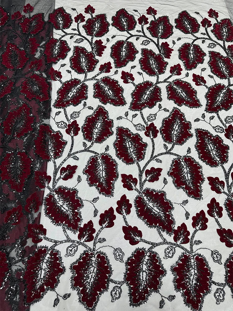 5 YARDS / 7 COLLORS / Isadora Beaded Embroidery Bridal Mesh Lace Fabric